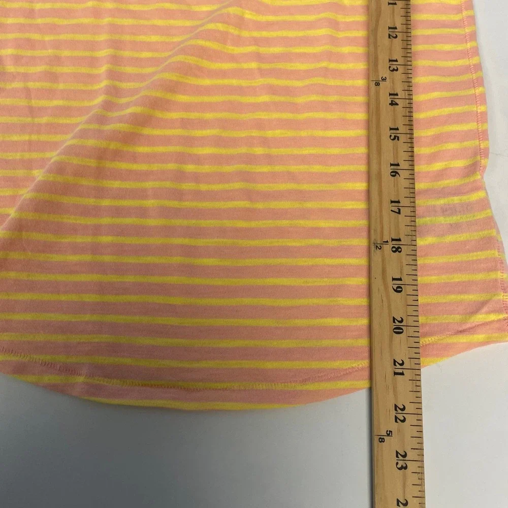 Free‎ People We The Free Striped T-Shirt Pink Yellow Summer Rose Combo XS NEW